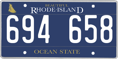 RI license plate 694658