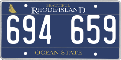 RI license plate 694659