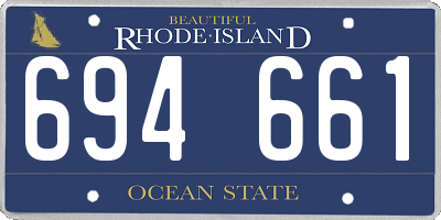 RI license plate 694661