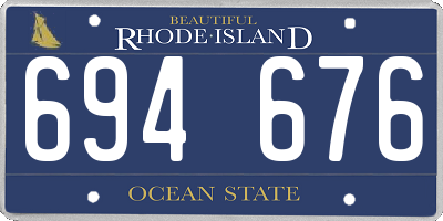 RI license plate 694676