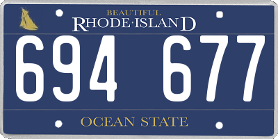 RI license plate 694677