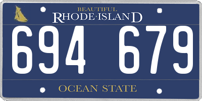 RI license plate 694679