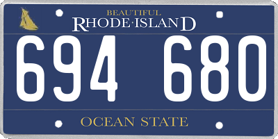 RI license plate 694680