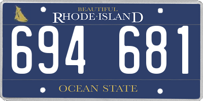 RI license plate 694681