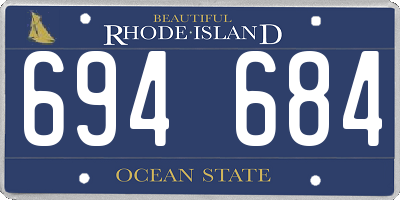 RI license plate 694684