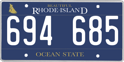 RI license plate 694685