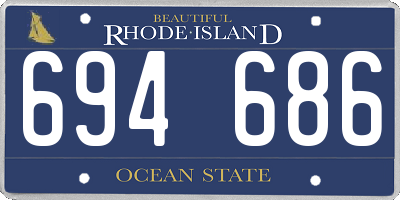 RI license plate 694686