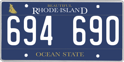 RI license plate 694690