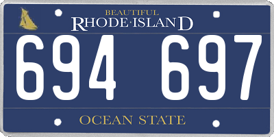 RI license plate 694697
