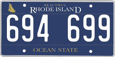 RI license plate 694699