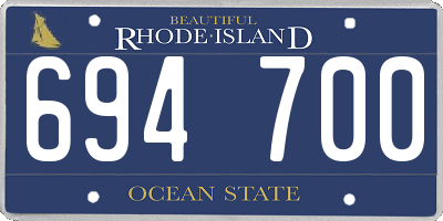 RI license plate 694700