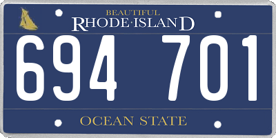 RI license plate 694701
