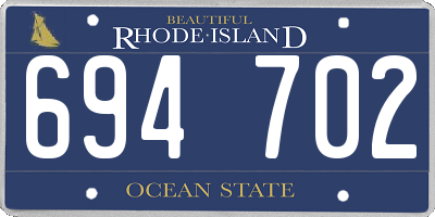 RI license plate 694702
