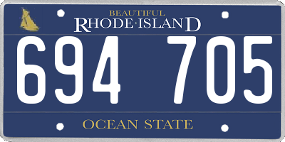 RI license plate 694705