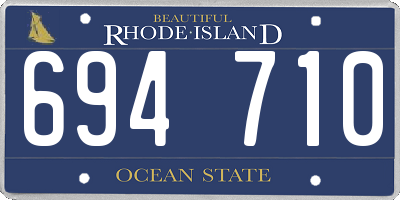 RI license plate 694710