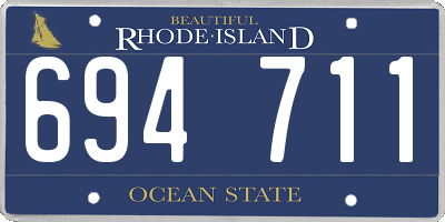 RI license plate 694711