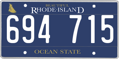 RI license plate 694715