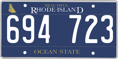 RI license plate 694723