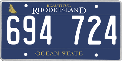 RI license plate 694724