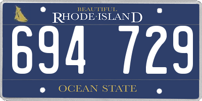 RI license plate 694729