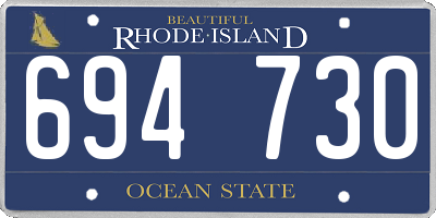 RI license plate 694730