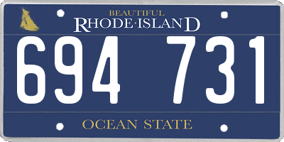 RI license plate 694731