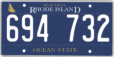 RI license plate 694732