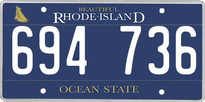 RI license plate 694736