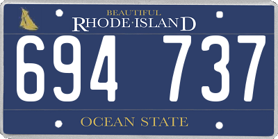 RI license plate 694737