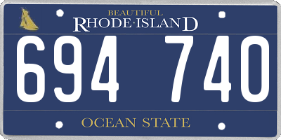 RI license plate 694740
