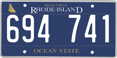 RI license plate 694741