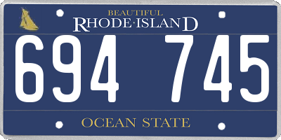 RI license plate 694745