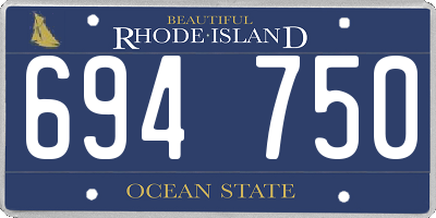 RI license plate 694750