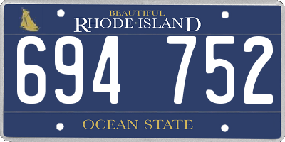 RI license plate 694752