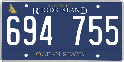 RI license plate 694755