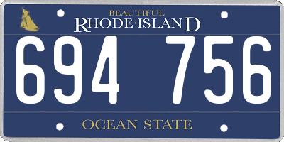 RI license plate 694756