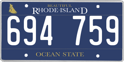 RI license plate 694759