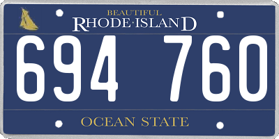 RI license plate 694760