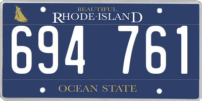 RI license plate 694761
