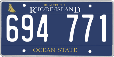 RI license plate 694771