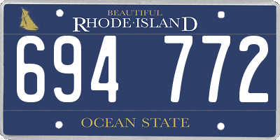 RI license plate 694772