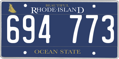 RI license plate 694773