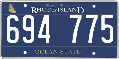 RI license plate 694775