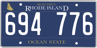 RI license plate 694776