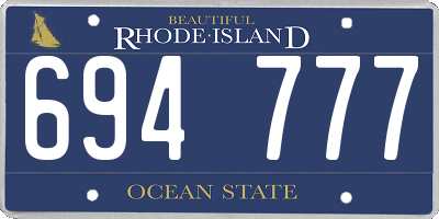 RI license plate 694777