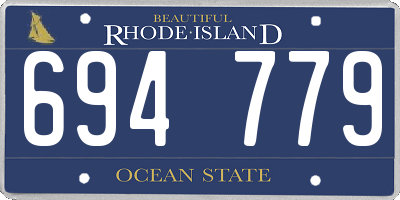 RI license plate 694779