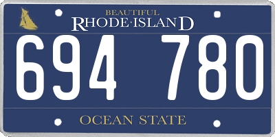 RI license plate 694780