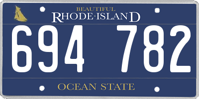 RI license plate 694782