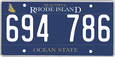 RI license plate 694786