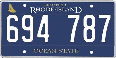 RI license plate 694787